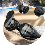 Maxbell Swim Goggles Portable Leakproof Anti Fog Comfortable for Adults Swim Glasses Black