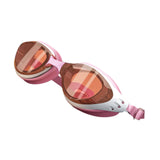 Maxbell Swim Goggles Portable Leakproof Anti Fog Comfortable for Adults Swim Glasses Pink White