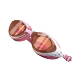 Maxbell Swim Goggles Portable Leakproof Anti Fog Comfortable for Adults Swim Glasses Pink White