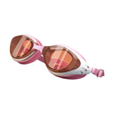 Maxbell Swim Goggles Portable Leakproof Anti Fog Comfortable for Adults Swim Glasses Pink White