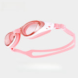 Maxbell Swim Goggles Portable Leakproof Anti Fog Comfortable for Adults Swim Glasses Pink White