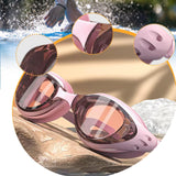 Maxbell Swim Goggles Portable Leakproof Anti Fog Comfortable for Adults Swim Glasses Pink