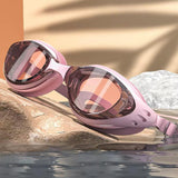Maxbell Swim Goggles Portable Leakproof Anti Fog Comfortable for Adults Swim Glasses Pink