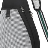 Maxbell Tennis Racket Bag with Pocket Lightweight Tennis Backpack for Practice Women Black White