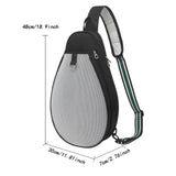 Maxbell Tennis Racket Bag with Pocket Lightweight Tennis Backpack for Practice Women Black White