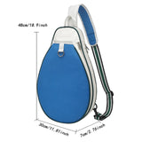 Maxbell Tennis Racket Bag with Pocket Lightweight Tennis Backpack for Practice Women Blue White