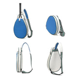 Maxbell Tennis Racket Bag with Pocket Lightweight Tennis Backpack for Practice Women Blue White