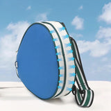 Maxbell Tennis Racket Bag with Pocket Lightweight Tennis Backpack for Practice Women Blue White