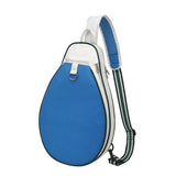 Maxbell Tennis Racket Bag with Pocket Lightweight Tennis Backpack for Practice Women Blue White