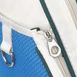 Maxbell Tennis Racket Bag with Pocket Lightweight Tennis Backpack for Practice Women Blue White