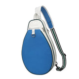 Maxbell Tennis Racket Bag with Pocket Lightweight Tennis Backpack for Practice Women Blue White