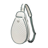 Maxbell Tennis Racket Bag with Pocket Lightweight Tennis Backpack for Practice Women White Green