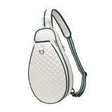 Maxbell Tennis Racket Bag with Pocket Lightweight Tennis Backpack for Practice Women White Green