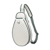 Maxbell Tennis Racket Bag with Pocket Lightweight Tennis Backpack for Practice Women White Green