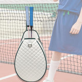 Maxbell Tennis Racket Bag with Pocket Lightweight Tennis Backpack for Practice Women White Green