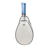 Maxbell Tennis Racket Bag with Pocket Lightweight Tennis Backpack for Practice Women White Green