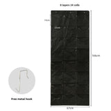 Maxbell over The Door Organizer 24 Pockets Modern for Bathroom Living Room Black