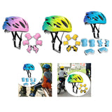 Maxbell Kids Bike Helmet Set with Elbow Pads Knee Pads for Roller Skating Skateboard Blue Pink