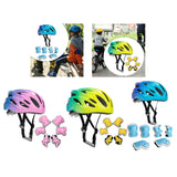 Maxbell Kids Bike Helmet Set with Elbow Pads Knee Pads for Roller Skating Skateboard Blue Pink