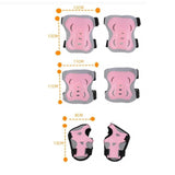 Maxbell Kids Bike Helmet Set with Elbow Pads Knee Pads for Roller Skating Skateboard Blue Pink