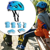 Maxbell Kids Bike Helmet Set with Elbow Pads Knee Pads for Roller Skating Skateboard Blue Purple
