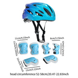 Maxbell Kids Bike Helmet Set with Elbow Pads Knee Pads for Roller Skating Skateboard Blue Purple