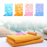 Maxbell Beach Towel Microfiber Blanket Oversized Pool Towel for Travel Yoga Bathroom Blue