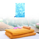 Maxbell Beach Towel Microfiber Blanket Oversized Pool Towel for Travel Yoga Bathroom Blue