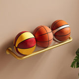 Maxbell Basketball Holder Wall Mount Save Space Ball Holder for Living Room Gym Home Gold