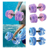 Maxbell 2Pcs Pool Exercise Dumbbells Water Sports Weights for Adults Beginners Women Purple