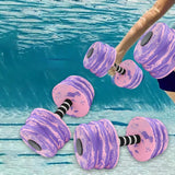 Maxbell 2Pcs Pool Exercise Dumbbells Water Sports Weights for Adults Beginners Women Purple
