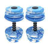 Maxbell 2Pcs Pool Exercise Dumbbells Water Sports Weights for Adults Beginners Women Blue