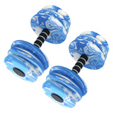 Maxbell 2Pcs Pool Exercise Dumbbells Water Sports Weights for Adults Beginners Women Blue