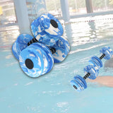 Maxbell 2Pcs Pool Exercise Dumbbells Water Sports Weights for Adults Beginners Women Blue