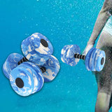 Maxbell 2Pcs Pool Exercise Dumbbells Water Sports Weights for Adults Beginners Women Blue
