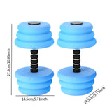 Maxbell 2x Aquatic Dumbbells Buoyant Dumbbell High Density EVA Water Sports Hand Bar
