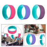 Maxbell Cork Yoga Wheel Professional Gym Back Training Tool Workout Circle Stretcher Outer Rose Red