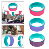 Maxbell Cork Yoga Wheel Professional Gym Back Training Tool Workout Circle Stretcher Outer Rose Red