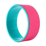 Maxbell Cork Yoga Wheel Professional Gym Back Training Tool Workout Circle Stretcher Outer Rose Red
