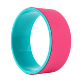 Maxbell Cork Yoga Wheel Professional Gym Back Training Tool Workout Circle Stretcher Outer Rose Red