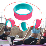 Maxbell Cork Yoga Wheel Professional Gym Back Training Tool Workout Circle Stretcher Outer Rose Red
