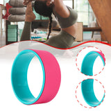 Maxbell Cork Yoga Wheel Professional Gym Back Training Tool Workout Circle Stretcher Outer Rose Red