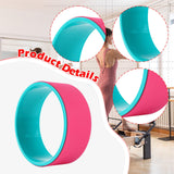 Maxbell Cork Yoga Wheel Professional Gym Back Training Tool Workout Circle Stretcher Outer Rose Red