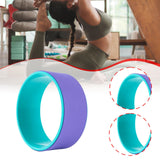 Maxbell Cork Yoga Wheel Professional Gym Back Training Tool Workout Circle Stretcher Outer Violet