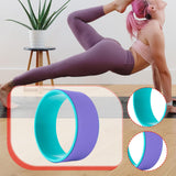 Maxbell Cork Yoga Wheel Professional Gym Back Training Tool Workout Circle Stretcher Outer Violet