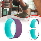 Maxbell Cork Yoga Wheel Professional Gym Back Training Tool Workout Circle Stretcher Outer Purple