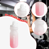 Maxbell Sports Water Bottle Reusable Leakproof Squeeze Bottle for Biking Outdoor Gym White Pink