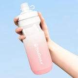 Maxbell Sports Water Bottle Reusable Leakproof Squeeze Bottle for Biking Outdoor Gym White Pink