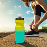 Maxbell Sports Water Bottle Reusable Leakproof Squeeze Bottle for Biking Outdoor Gym Yellow Green