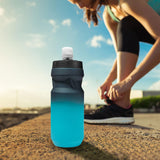 Maxbell Sports Water Bottle Reusable Leakproof Squeeze Bottle for Biking Outdoor Gym Blue Black